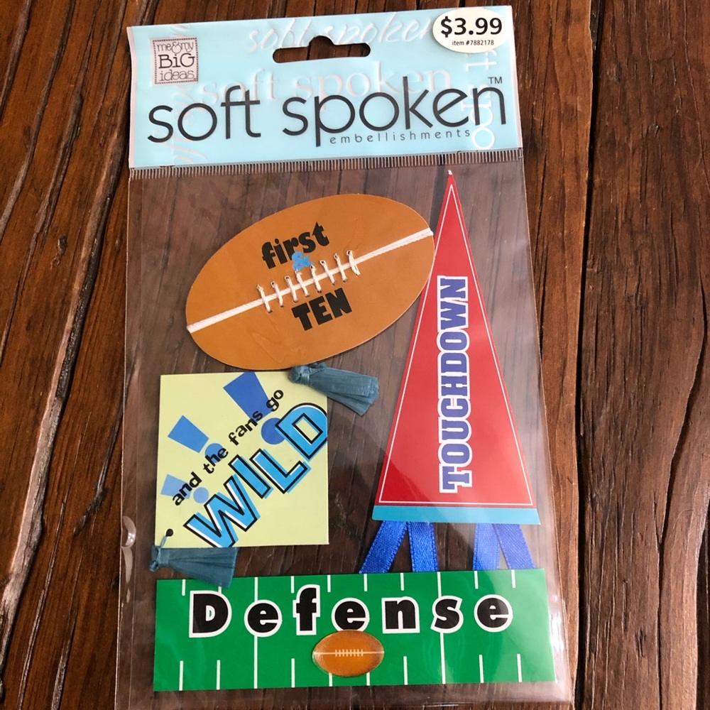 Football Themed Scrapbook 8” x 8” and Sticker Bundle - Picture 11 of 17